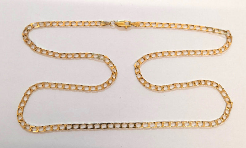 9ct Gold 20" Filed Curb Chain 6.8gr
