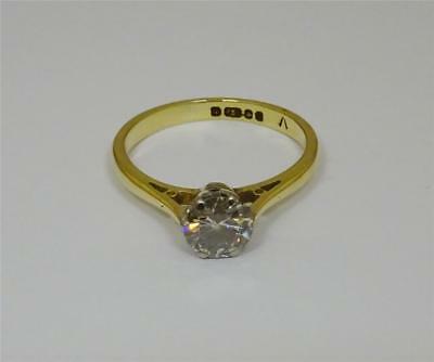 18ct Yellow Gold Ladies Round Brilliant Diamond Ring SI H/I 0.70ct Size I 2.4g - Richard Miles Jewellers