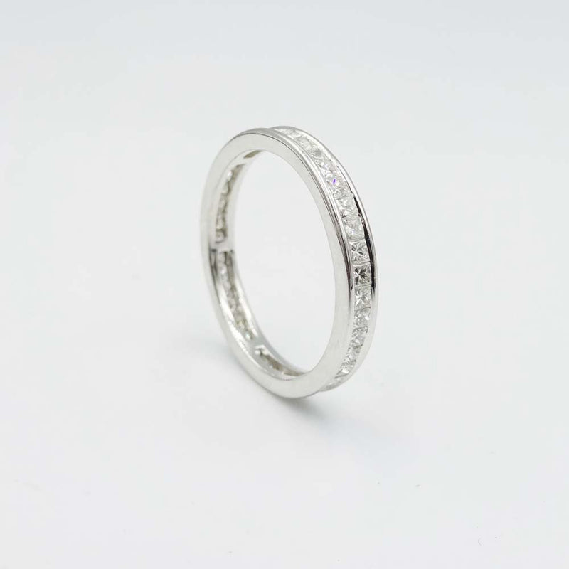18ct White Gold Diamond Full Eternity Ring Size N 1.20ct
