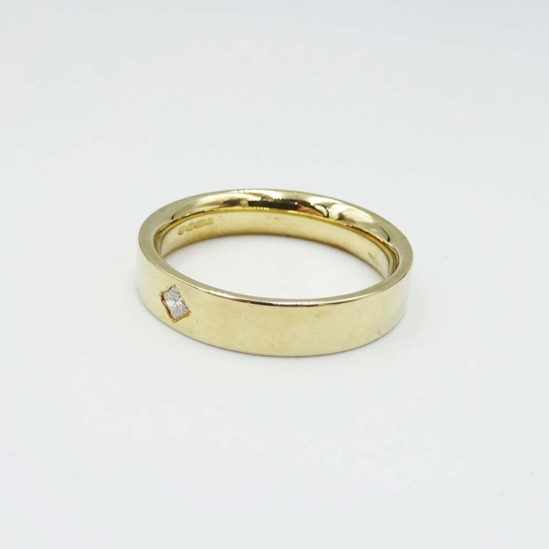 Premium 9ct Yellow Gold Diamond Ring Band Size N 0.08ct