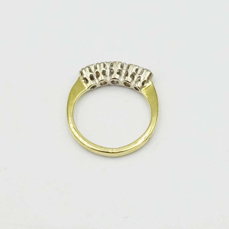 18ct Yellow Gold 5 Stone Diamond Ring 0.35ct Size H 1/2
