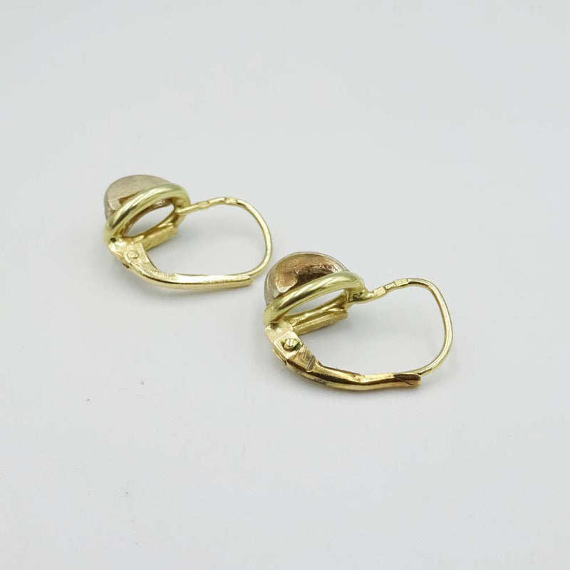 14ct Yellow Gold French Clip Hoop Earrings