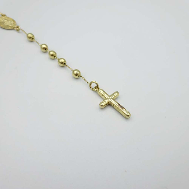 14ct Yellow Gold Beaded Rosary 24"