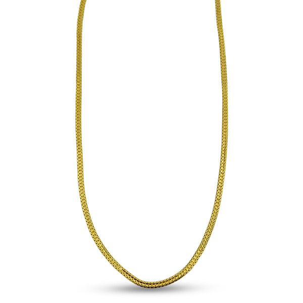 22ct Yellow Gold Double Box Chain Necklace 16"