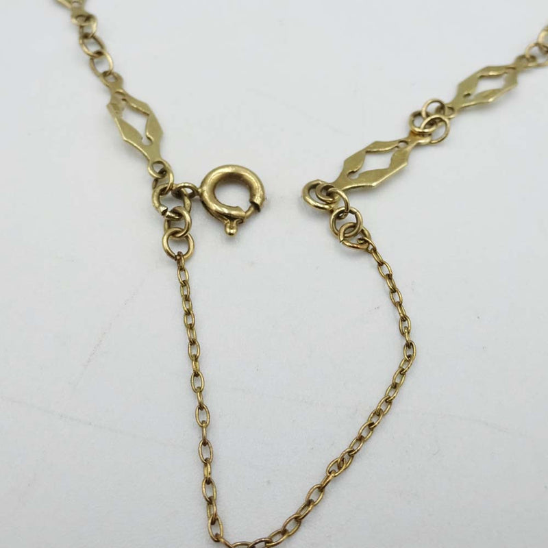 9ct Yellow Gold Diamond Shaped Link Bracelet 7"