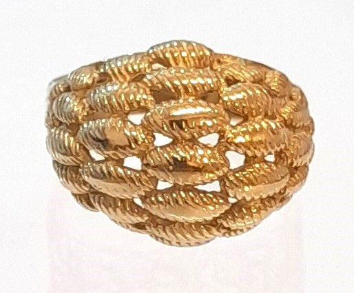 9ct Gold Basket Style Ring 6.45gr