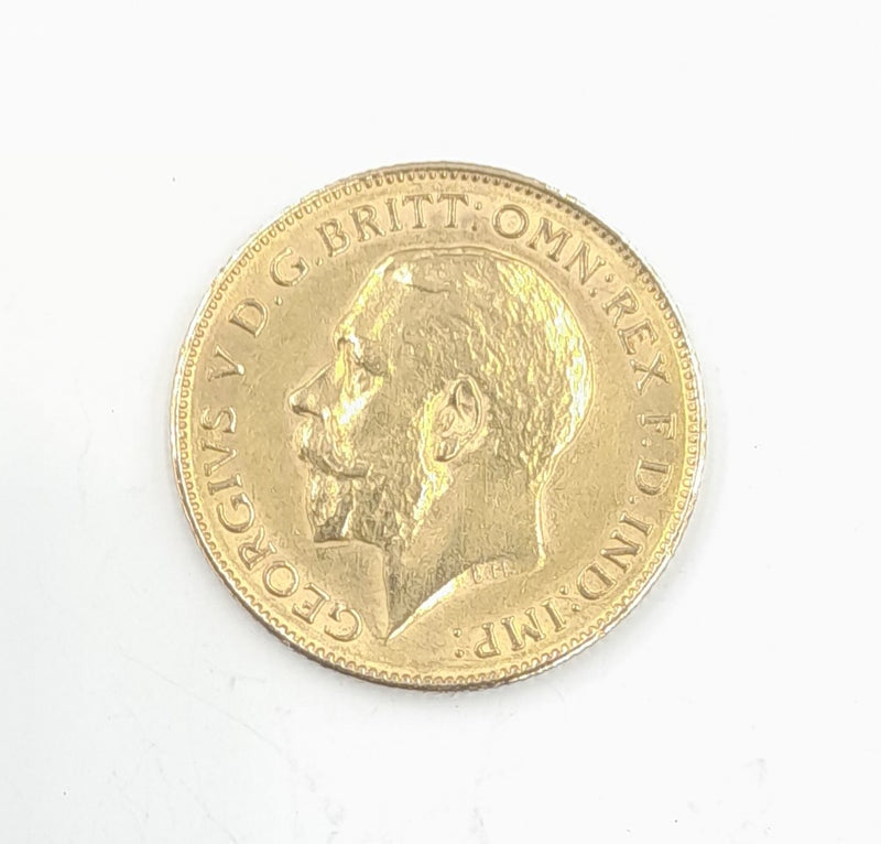 22ct Gold 1911 George V 1/2 Sovereign Coin 3.95gr