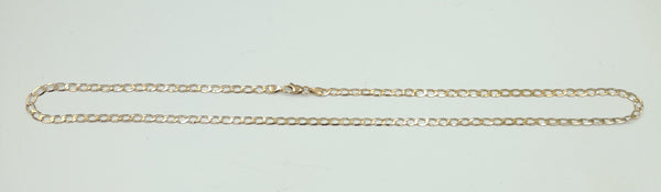 9ct Gold 21" Diamond Cut Curb Chain 6.29gr