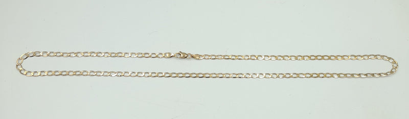 9ct Gold 21" Diamond Cut Curb Chain 6.29gr