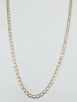 9ct Gold 21" Diamond Cut Curb Chain 6.29gr