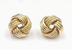 9ct Yellow Gold Knot Earrings 1.55gr