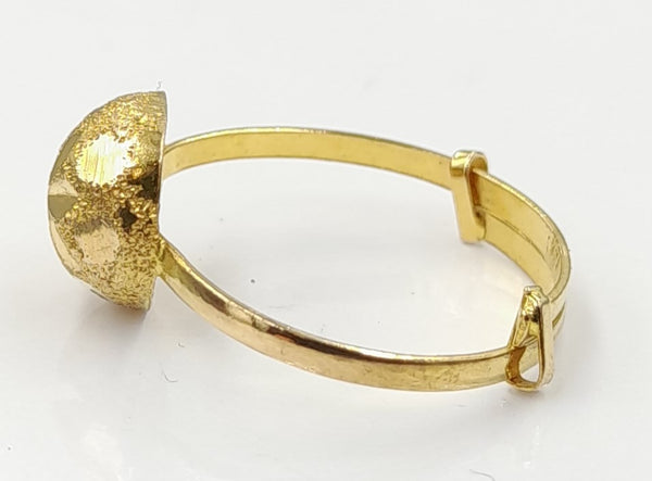 21ct Gold Diamond cut Ball Style Ring 1.33gr
