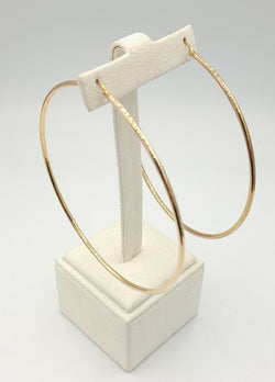 9ct Gold Plain Hoop Earrings 6gr