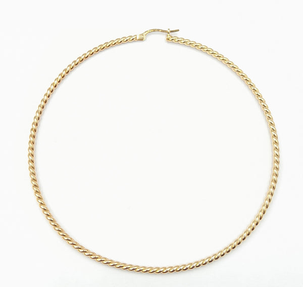 9ct Gold Twisted hoop Earrings 5.53gr