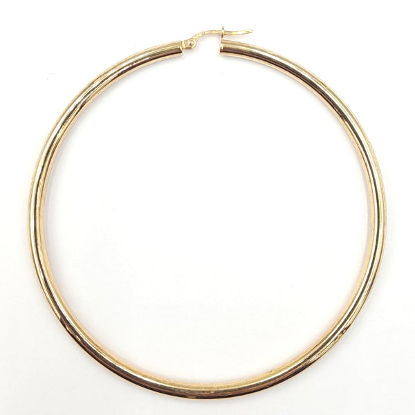 9ct Gold Plain Hoop Earrings 4gr