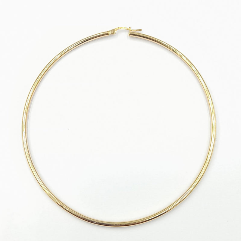 9ct Gold Plain Hoop Earrings 6gr