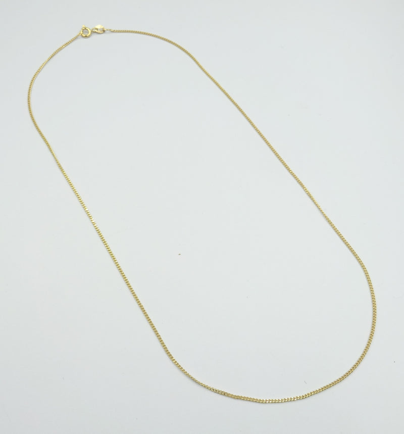 18ct Gold curb chain 18". 3.48gr