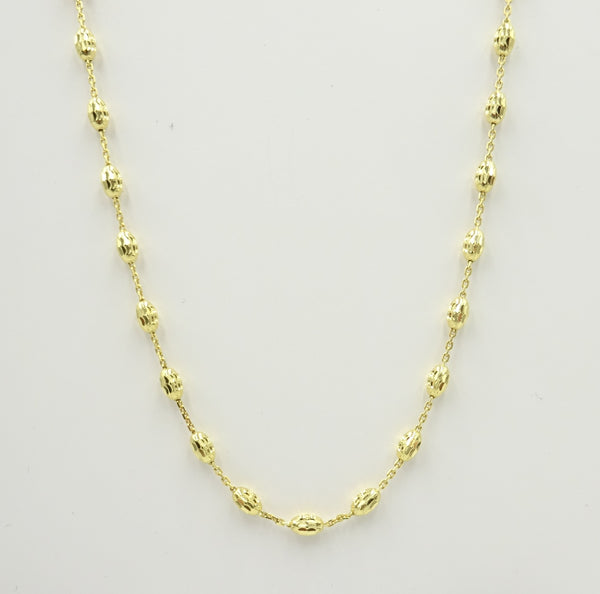 Silver gold plated bead chain, 7.1gr