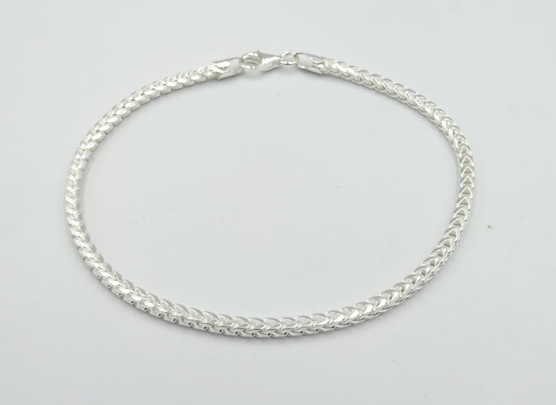 Silver Franco bracelet 8".  6.35gr