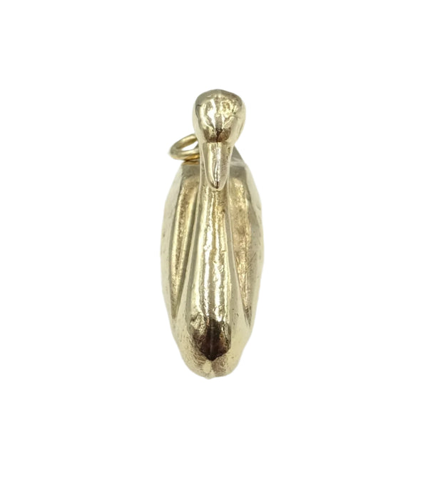 9ct gold hollow Swan charm. 2.02gr