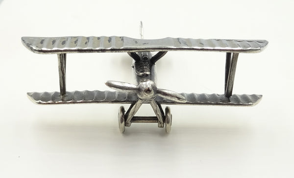 Silver table top Albatros biplane. 19.88gr