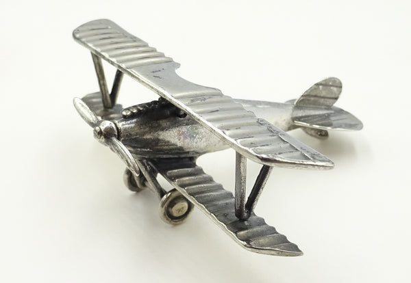 Silver table top Albatros biplane. 19.88gr
