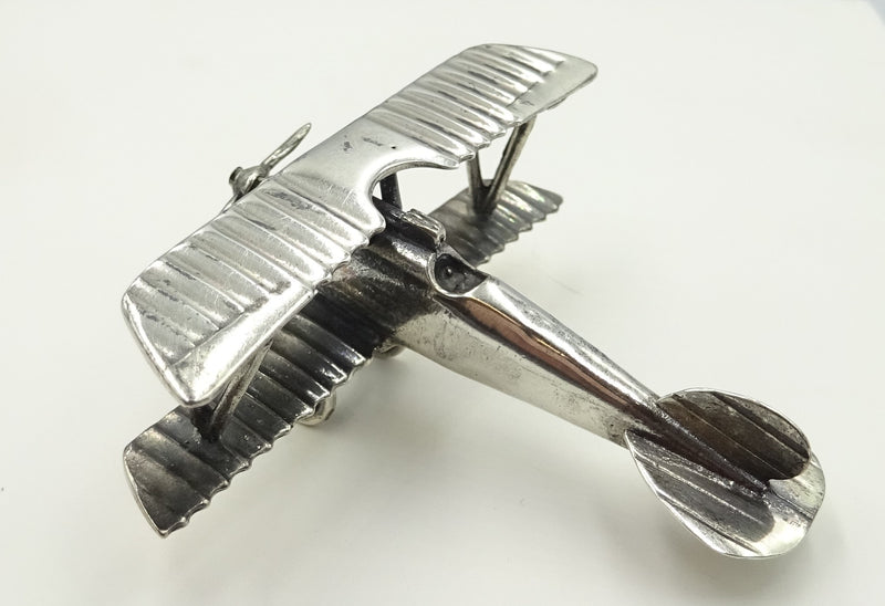Silver table top Albatros biplane. 19.88gr