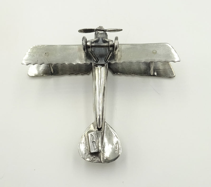 Silver table top Albatros biplane. 19.88gr
