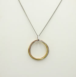 Real Effect London Silver Russian Ring Necklace RE46414