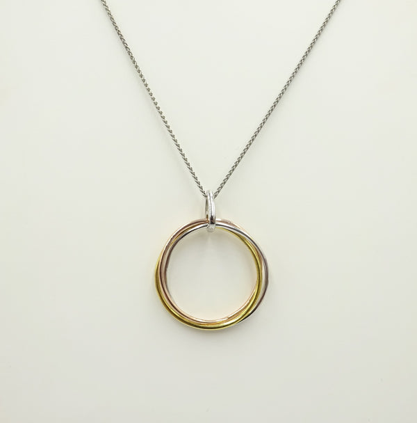 Real Effect London Silver Russian Ring Necklace RE46414