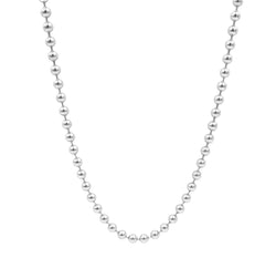 9ct white gold 22" ball chain. 23.22gr