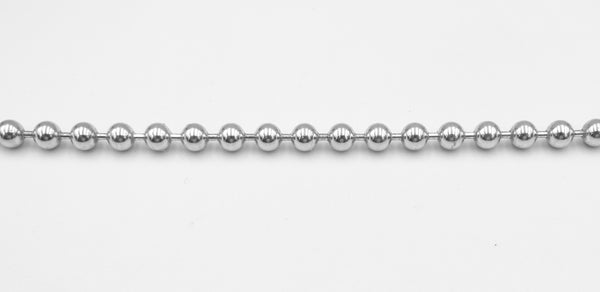 9ct white gold 22" ball chain. 23.22gr