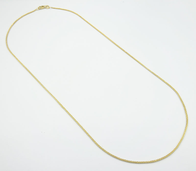 9ct gold fine Spiga chain 18". 2.2gr