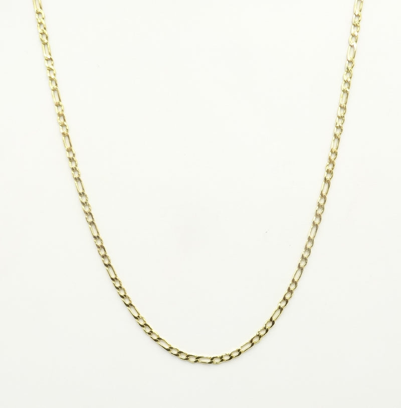 14ct gold light Figaro chain. 20". 3.5gr