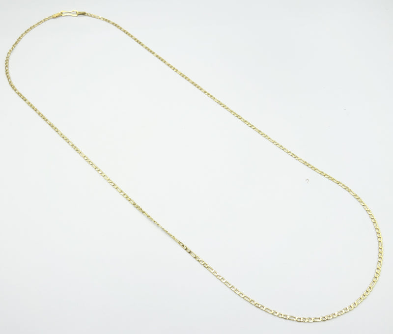 14ct gold light Figaro chain. 20". 3.5gr
