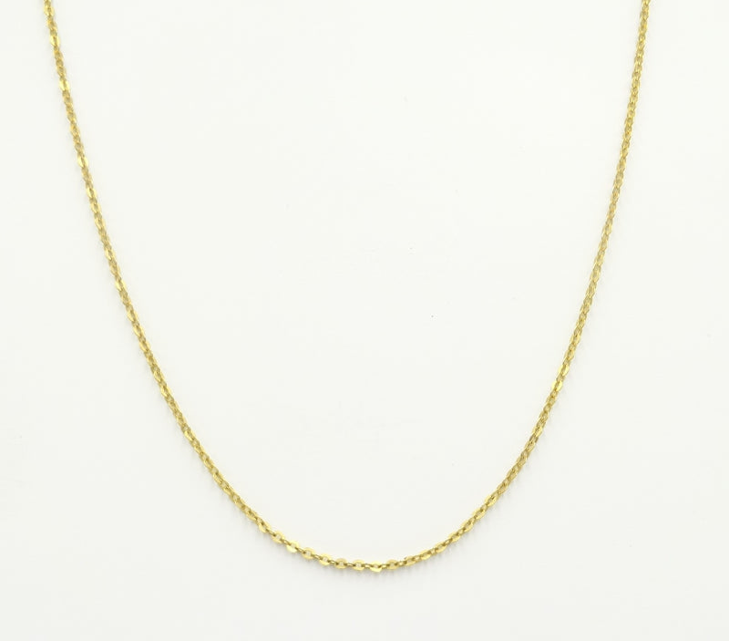 9ct gold fine Trace chain 18". 1gr