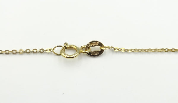 9ct gold fine Trace chain 18". 1gr