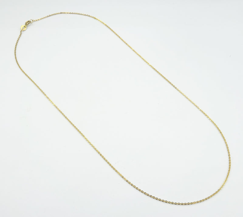 9ct gold fine Trace chain 18". 1gr