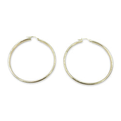 9ct Yellow Gold Hoop Earrings 50mm