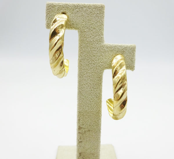 9ct Gold Twisted Lightweight Hoops