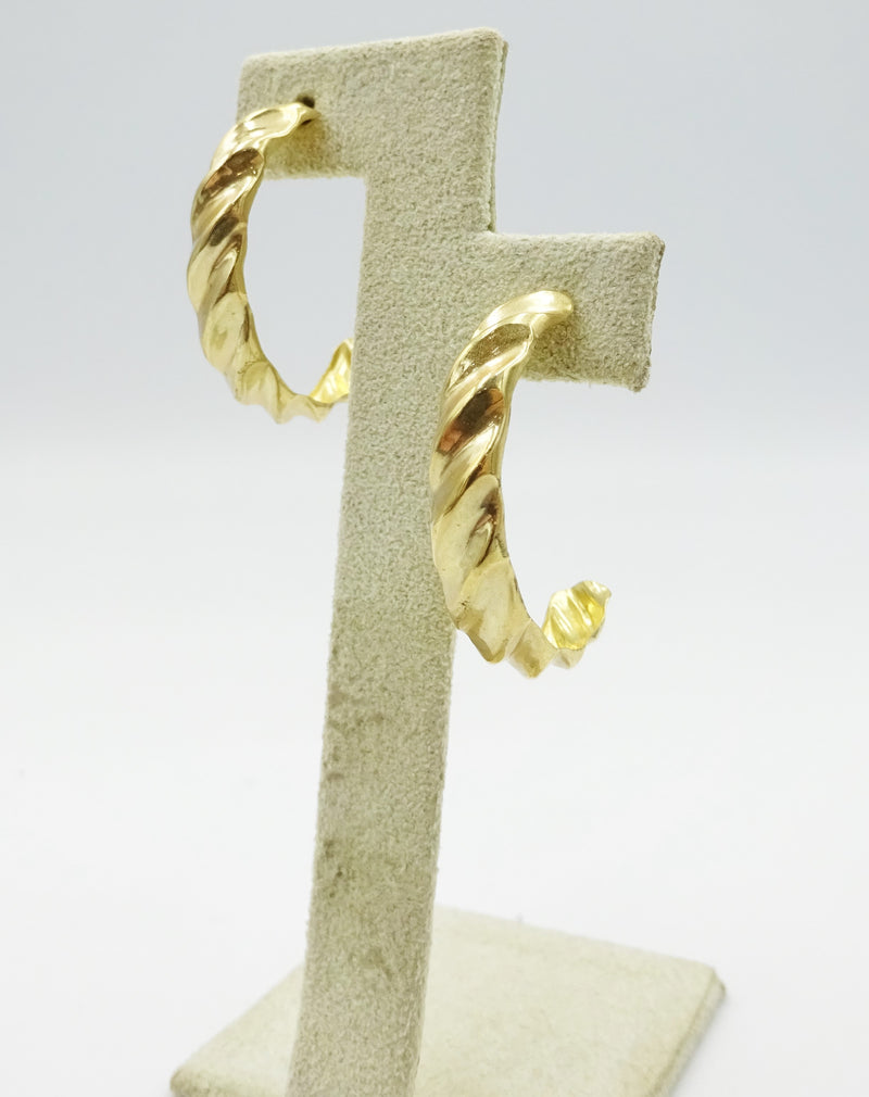 9ct Gold Twisted Lightweight Hoops