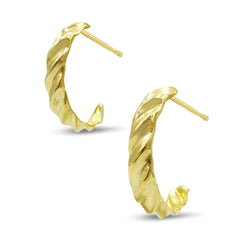 9ct Gold Twisted Lightweight Hoops
