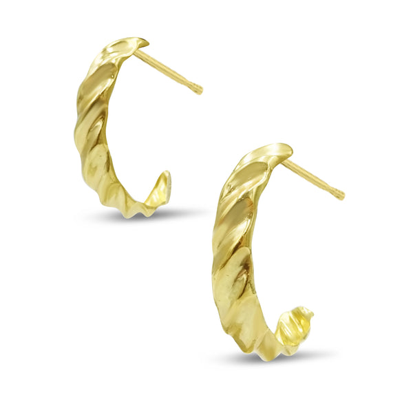 9ct Gold Twisted Lightweight Hoops