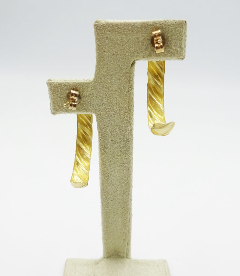 9ct Gold Twisted Lightweight Hoops