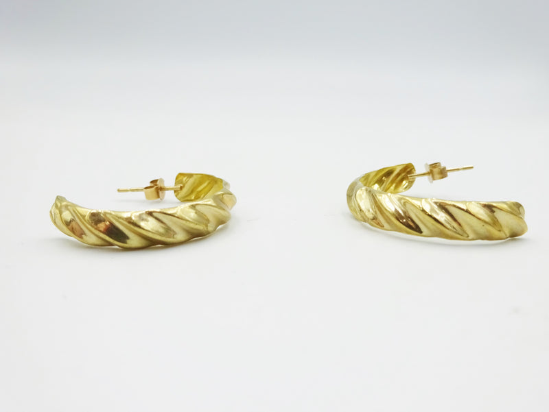 9ct Gold Twisted Lightweight Hoops