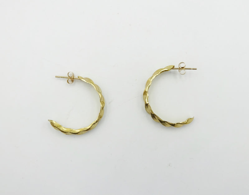 9ct Gold Twisted Lightweight Hoops
