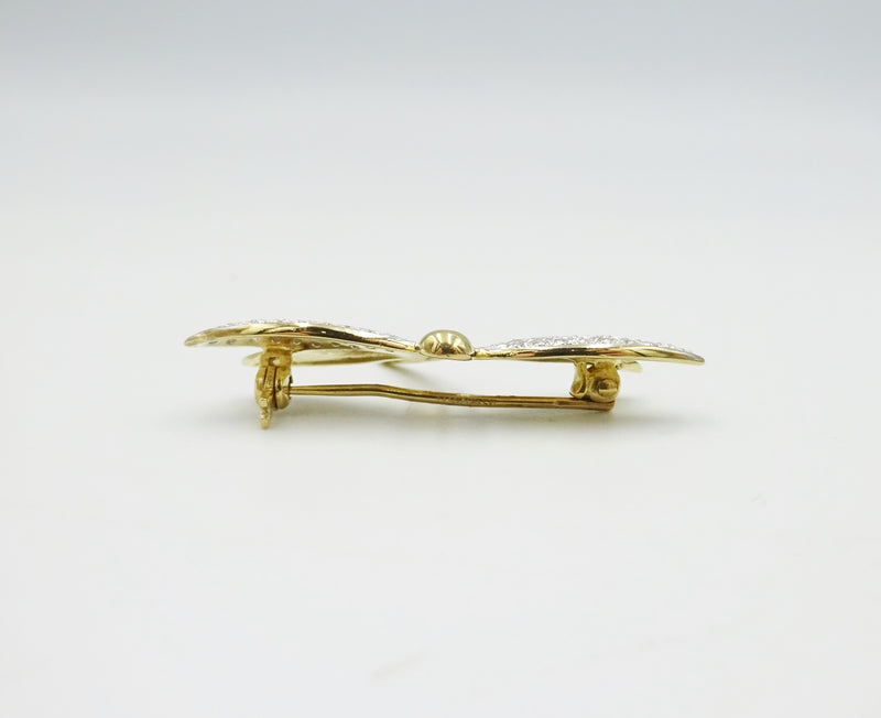 9ct Gold Diamond Set Dragonfly Brooch