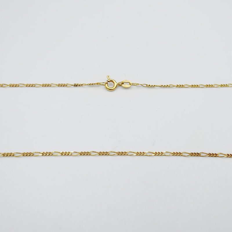 9ct Yellow Gold 375  Medium Figaro Chain 18inch 2.1g 1.5mm - Richard Miles Jewellers