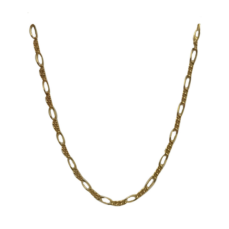 9ct Yellow Gold 375  Medium Figaro Chain 18inch 2.1g 1.5mm - Richard Miles Jewellers