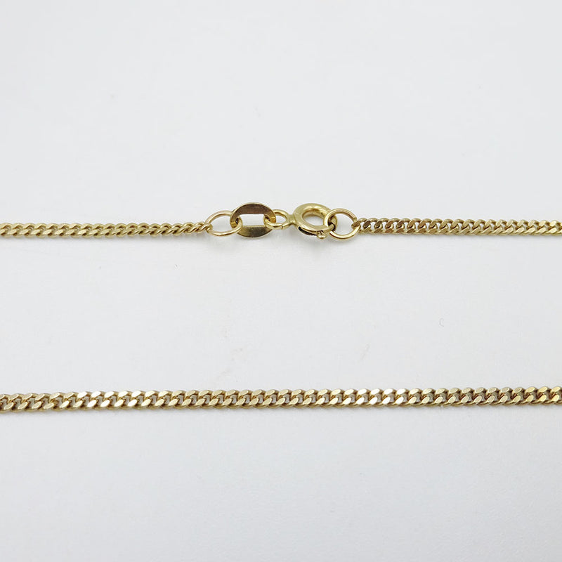 9ct Yellow Gold 375 Hall Marked Fine Curb Chain 16inch 3.5g 1.75mm - Richard Miles Jewellers
